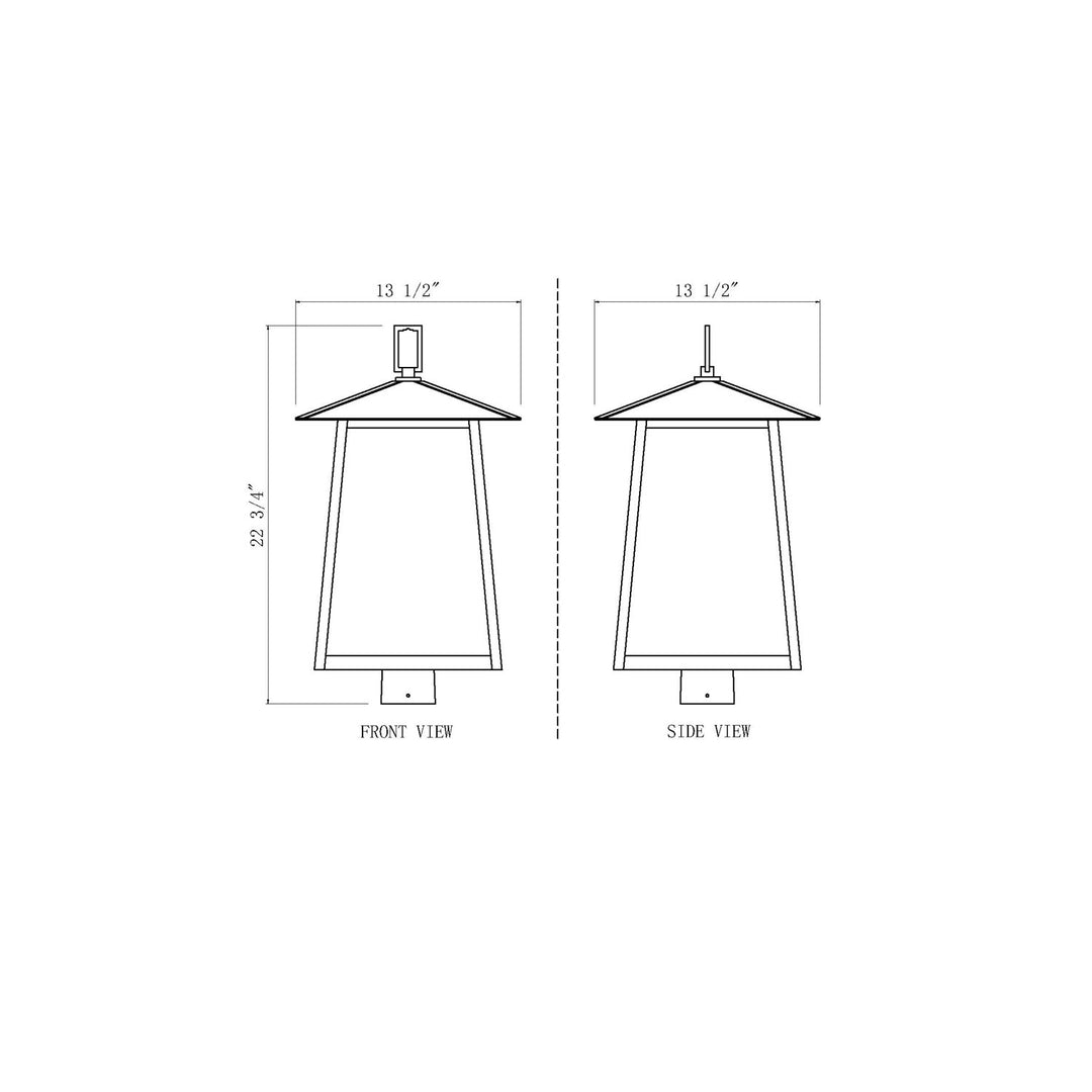 4 Light Outdoor Post Mount Fixture