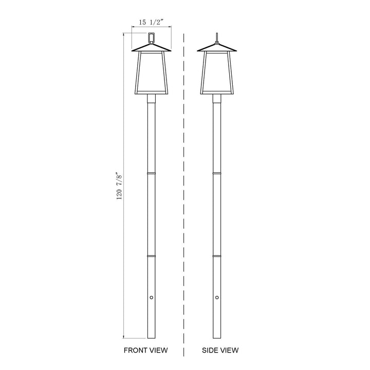 5 Light Outdoor Post Mounted Fixture