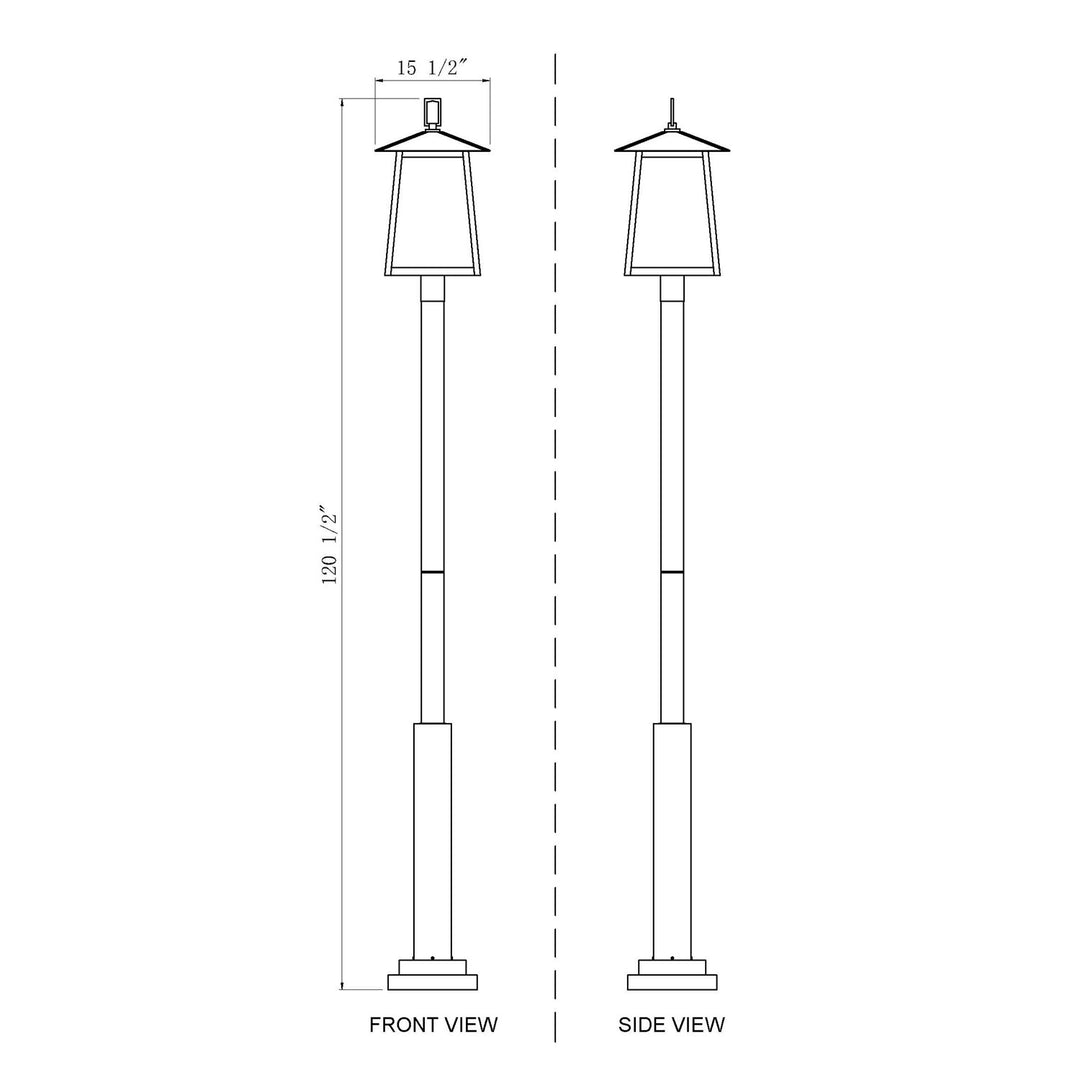 5 Light Outdoor Post Mounted Fixture