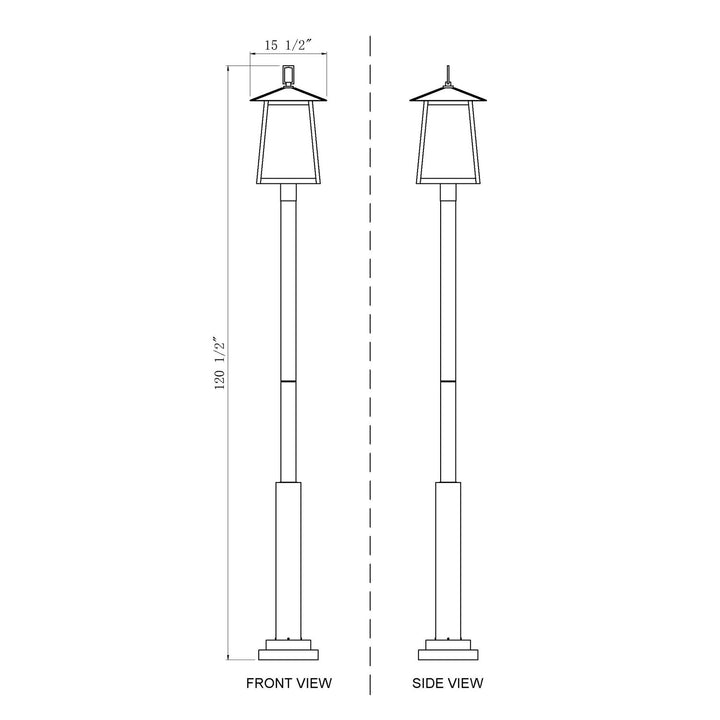 5 Light Outdoor Post Mounted Fixture