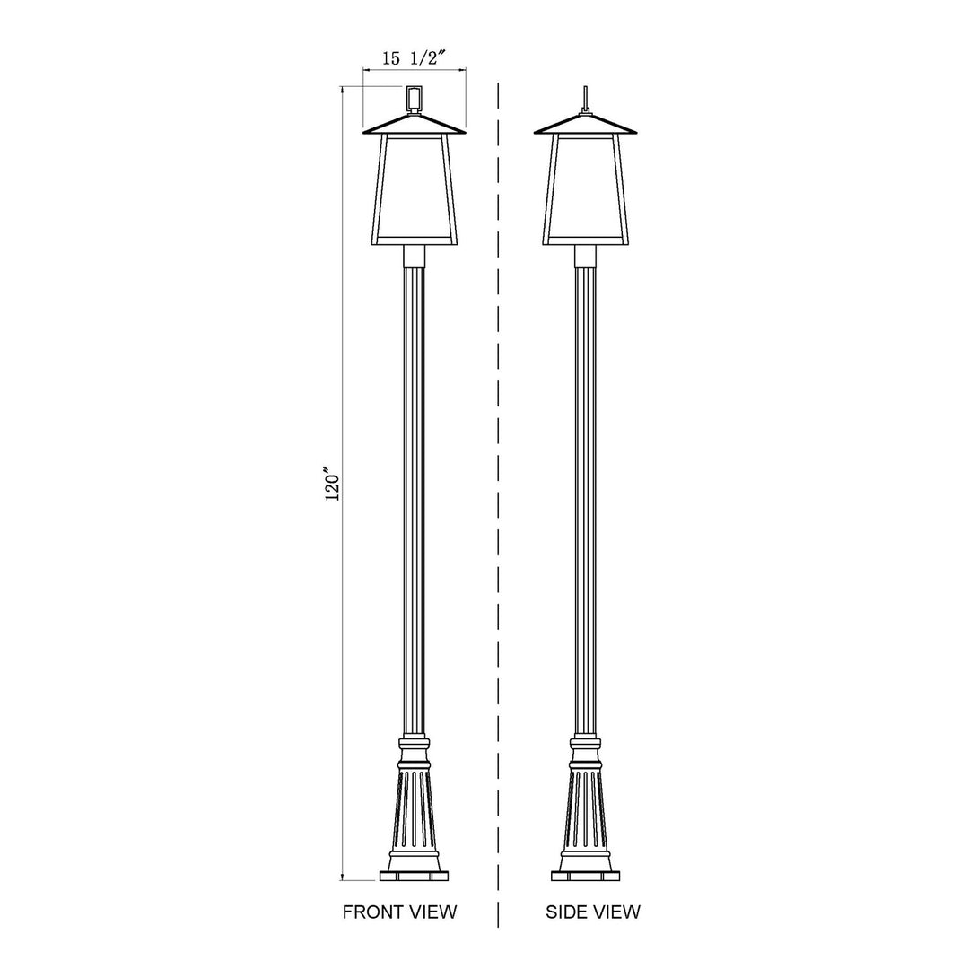 5 Light Outdoor Post Mounted Fixture
