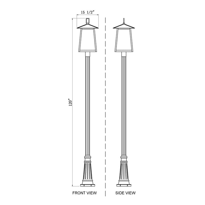 5 Light Outdoor Post Mounted Fixture