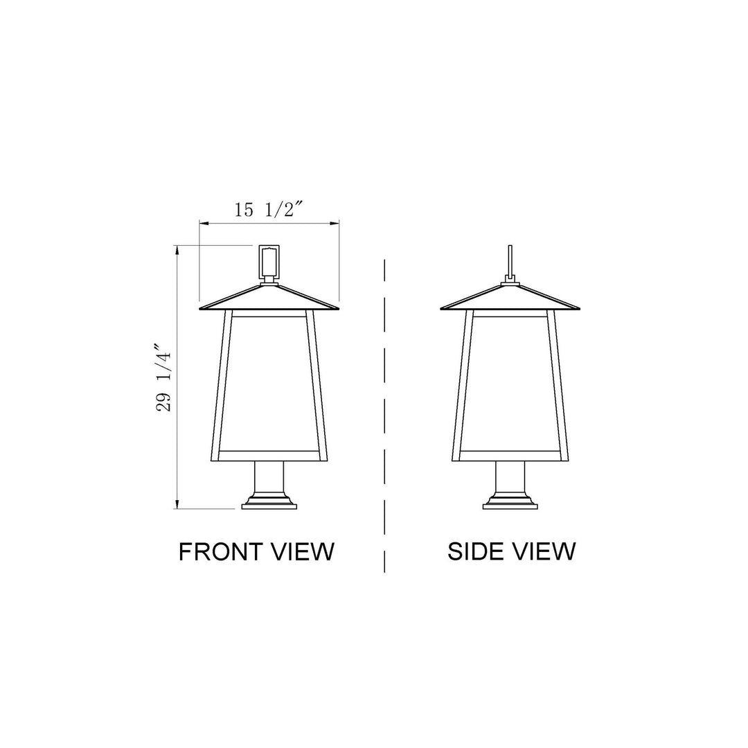 5 Light Outdoor Pier Mounted Fixture