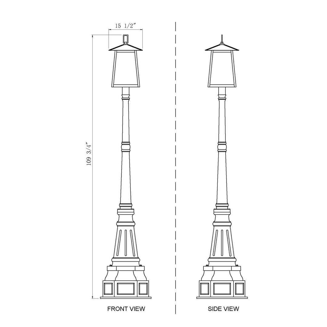 5 Light Outdoor Post Mounted Fixture