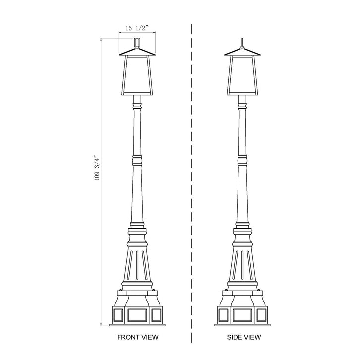 5 Light Outdoor Post Mounted Fixture
