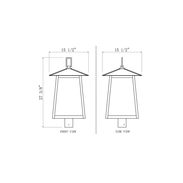 5 Light Outdoor Post Mount Fixture