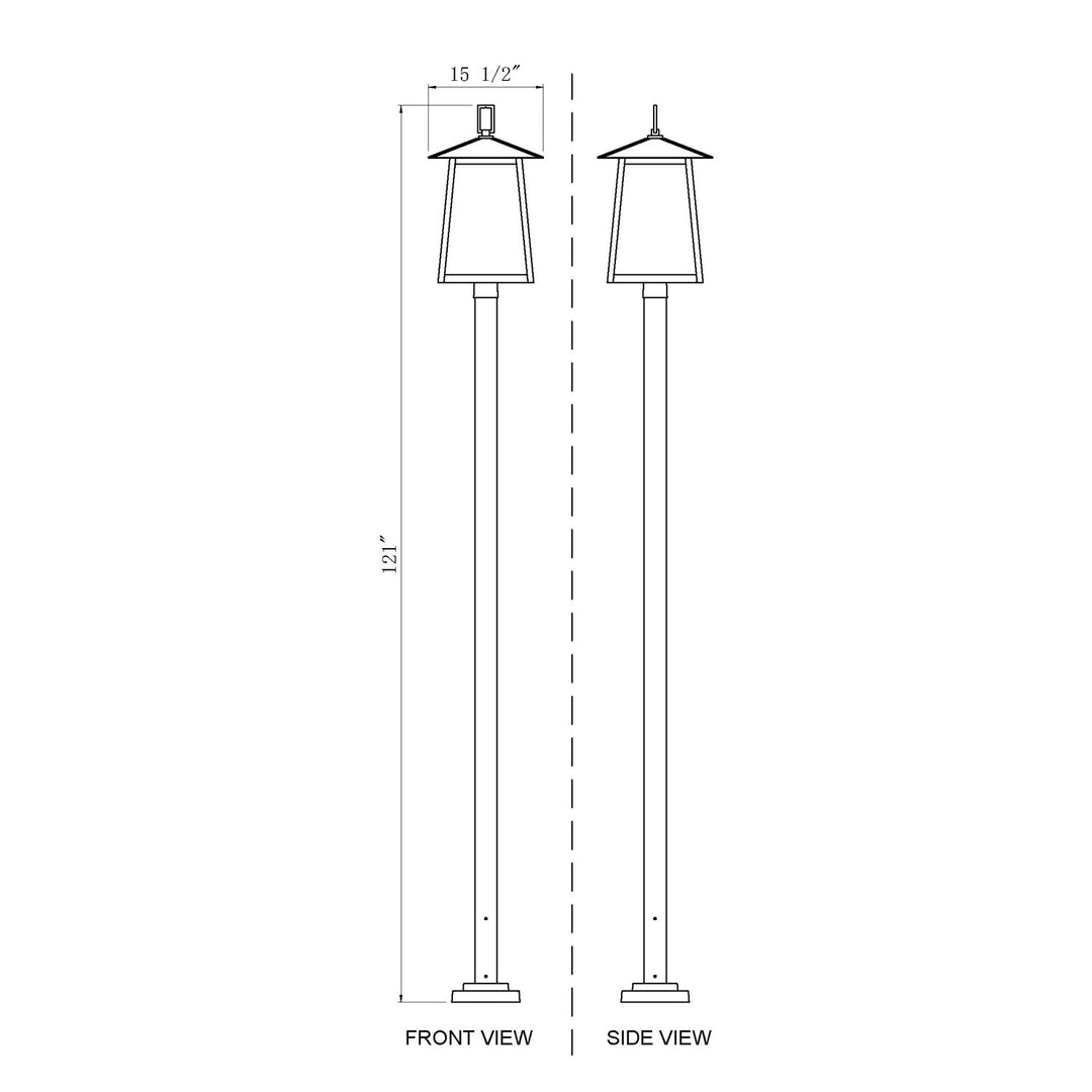 5 Light Outdoor Post Mounted Fixture
