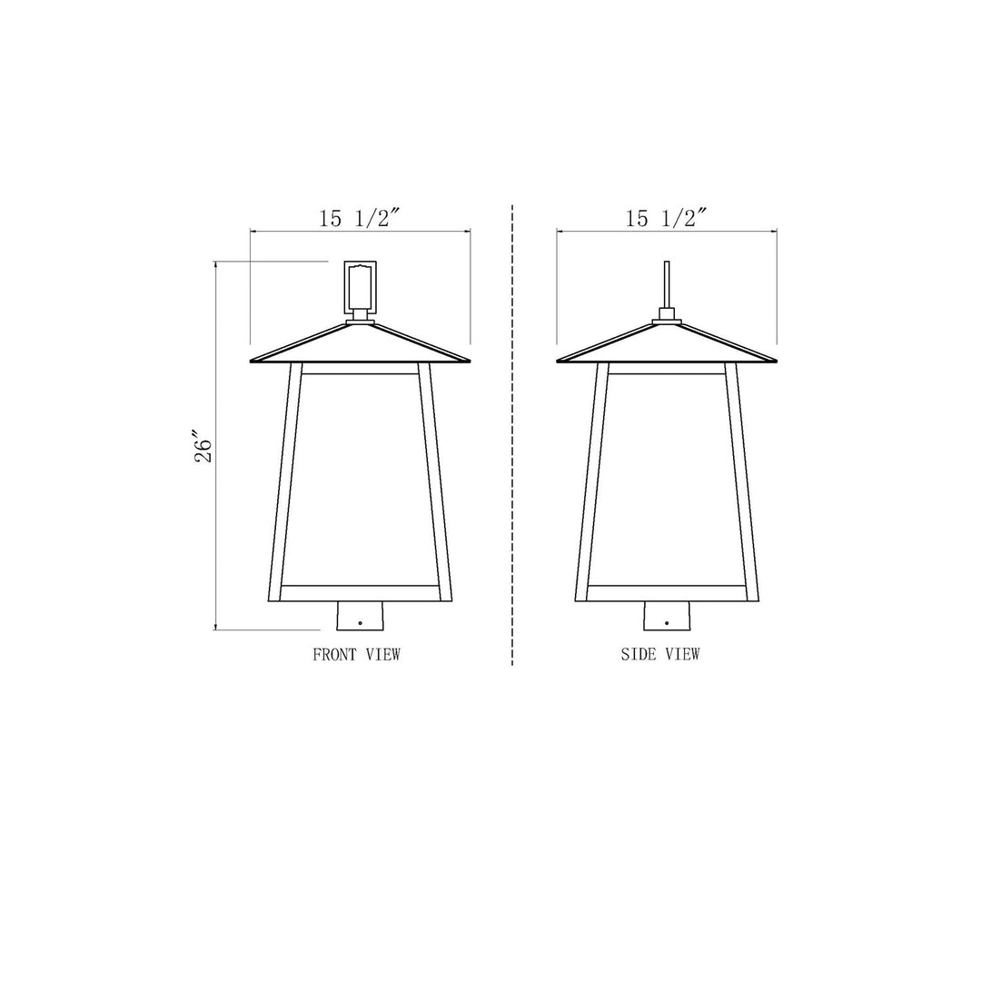 5 Light Outdoor Post Mount Fixture