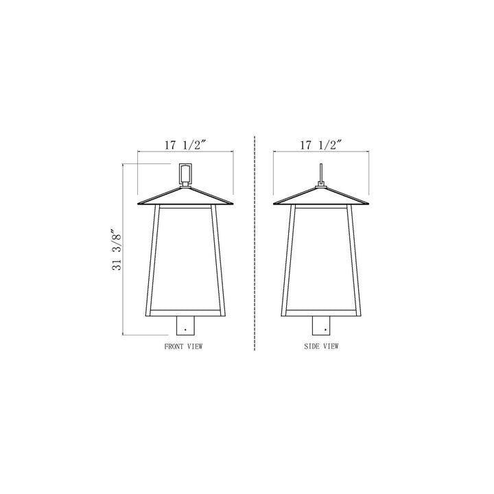 6 Light Outdoor Post Mount Fixture