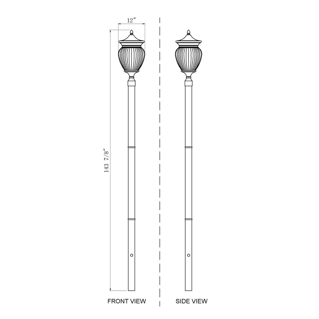 4 Light Outdoor Post Mounted Fixture