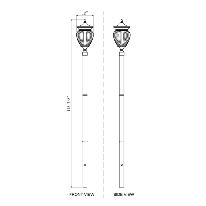 4 Light Outdoor Post Mounted Fixture