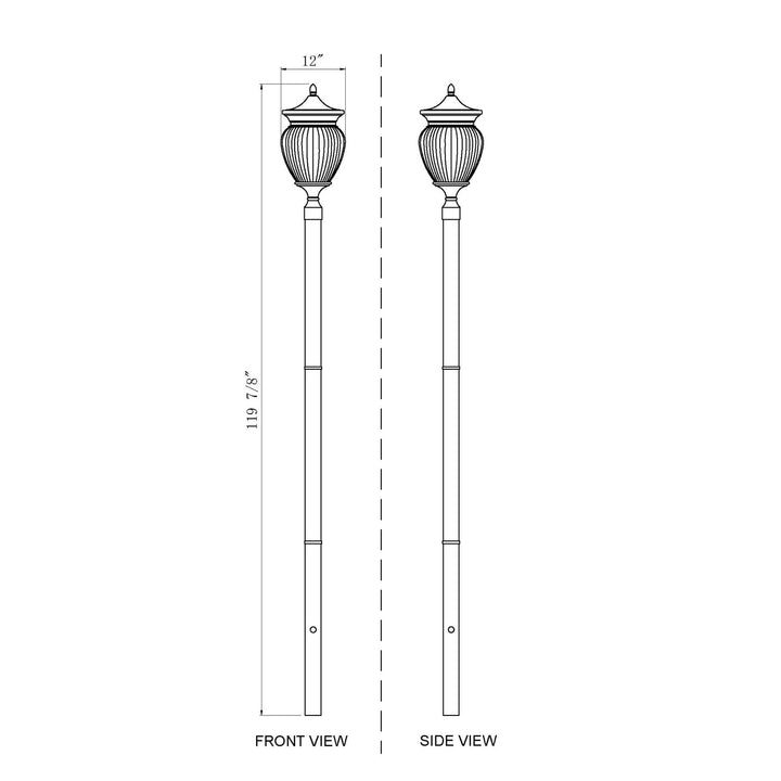 4 Light Outdoor Post Mounted Fixture