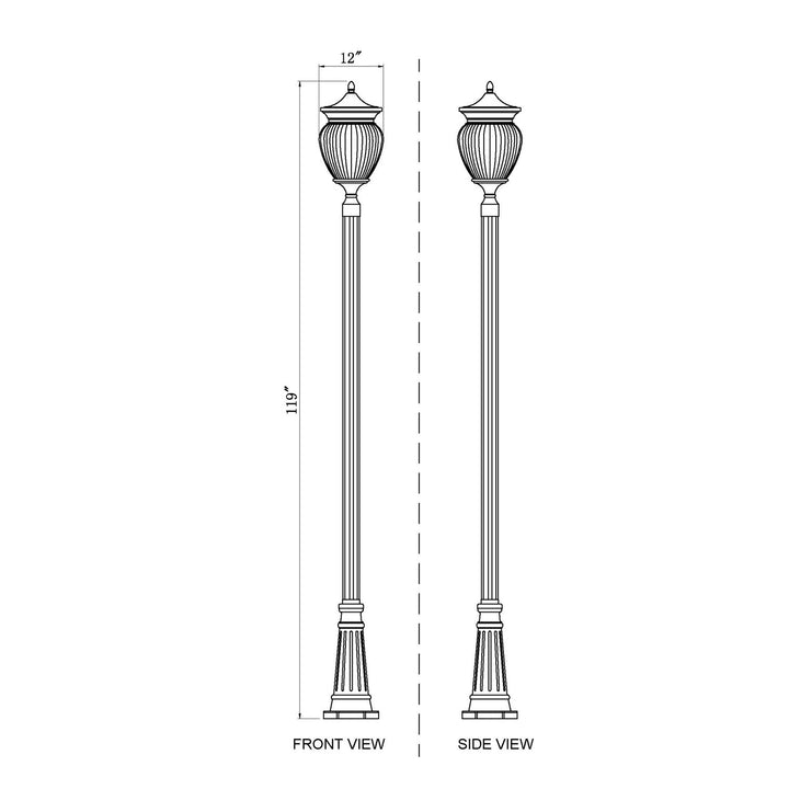 4 Light Outdoor Post Mounted Fixture