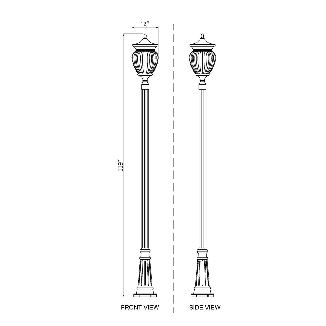 4 Light Outdoor Post Mounted Fixture