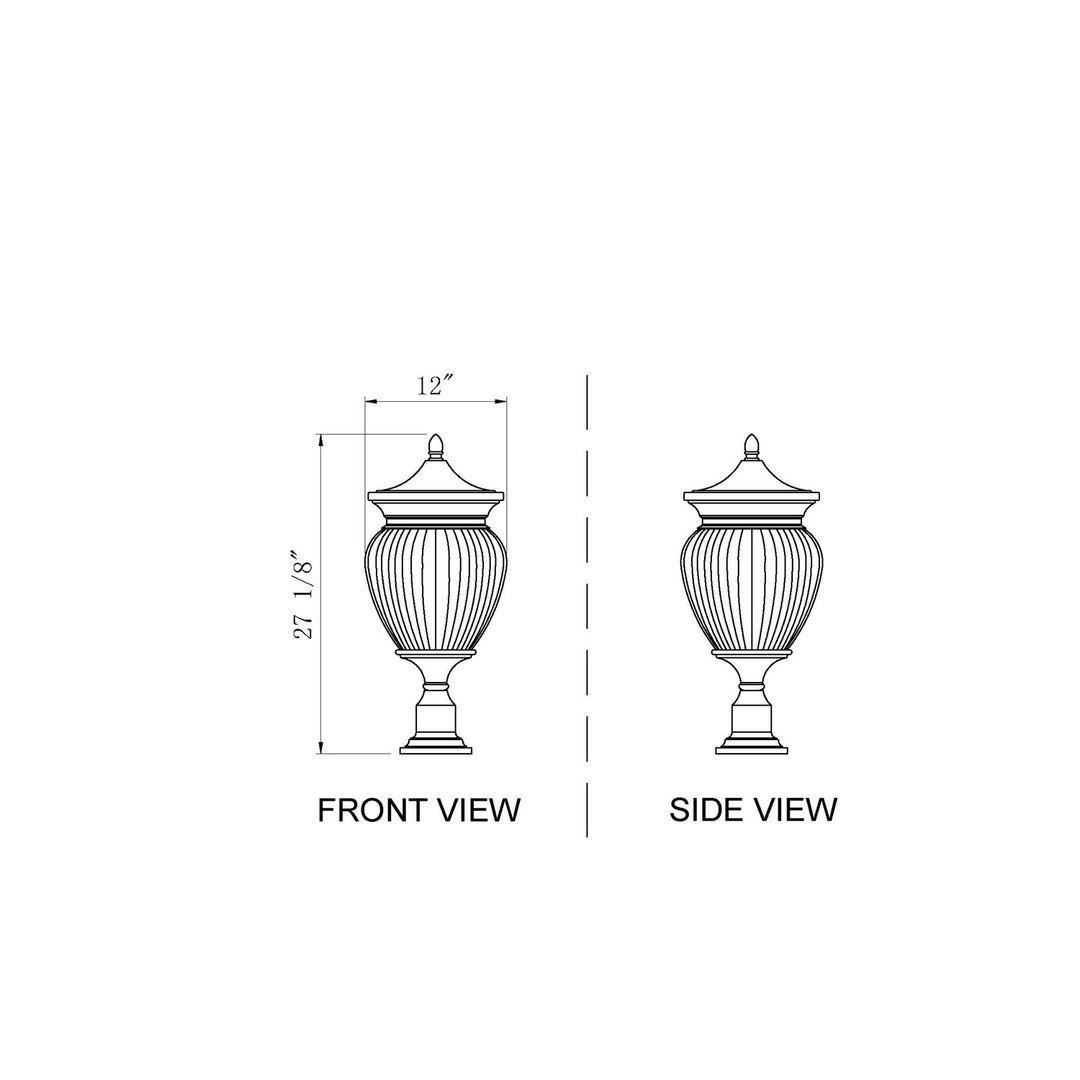 4 Light Outdoor Pier Mounted Fixture