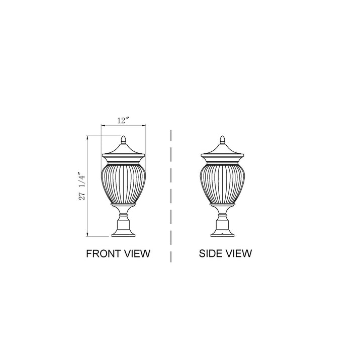 4 Light Outdoor Pier Mounted Fixture