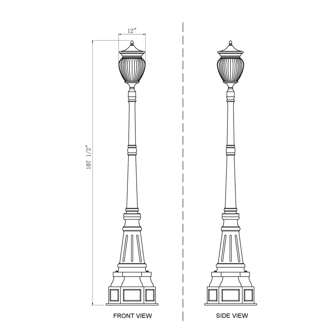 4 Light Outdoor Post Mounted Fixture