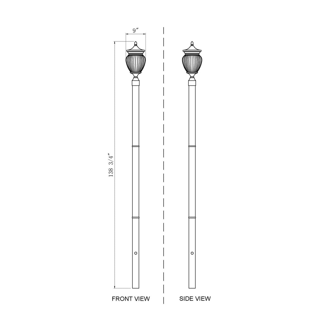 3 Light Outdoor Post Mounted Fixture