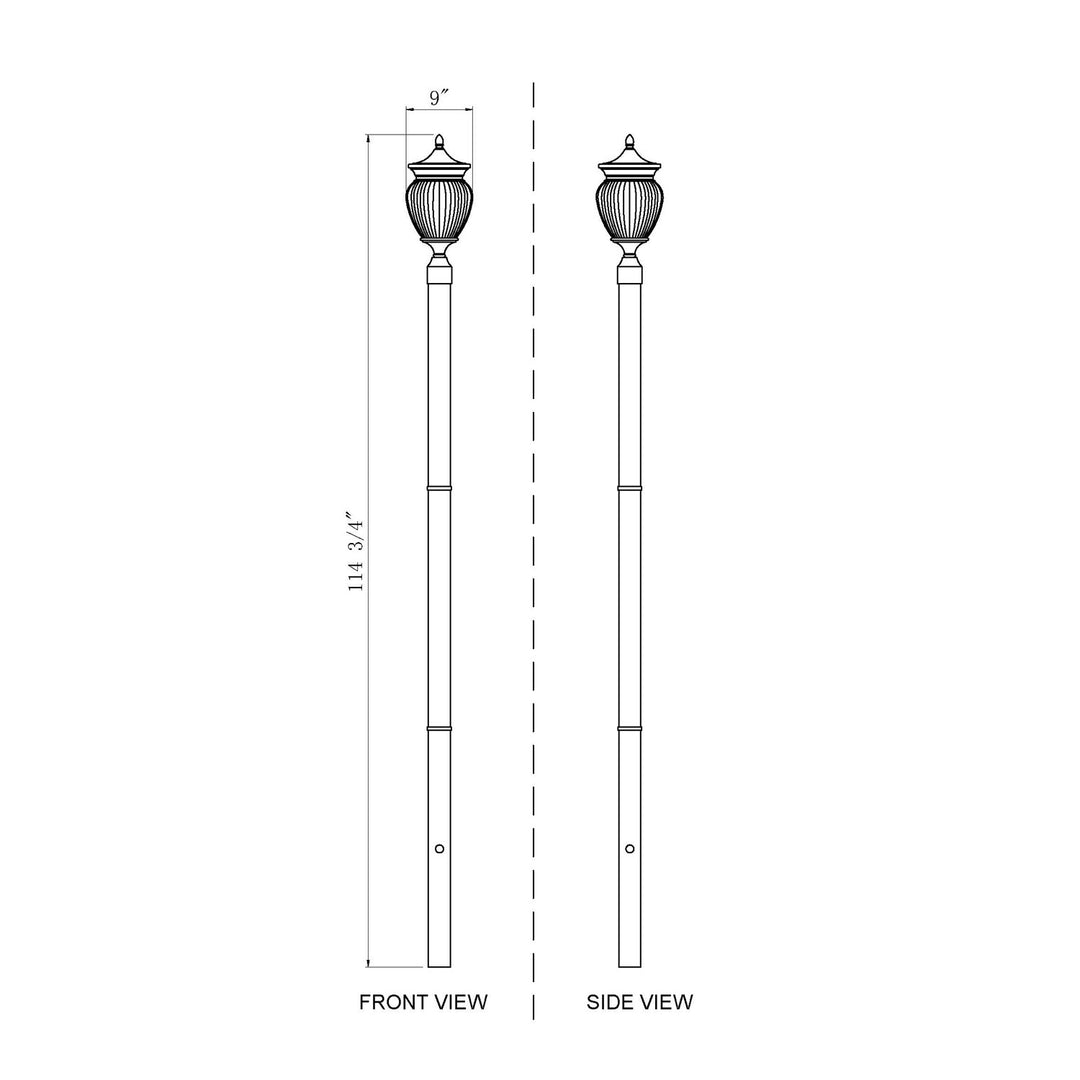 3 Light Outdoor Post Mounted Fixture