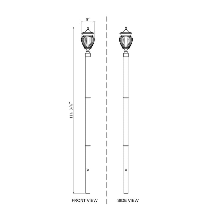 3 Light Outdoor Post Mounted Fixture