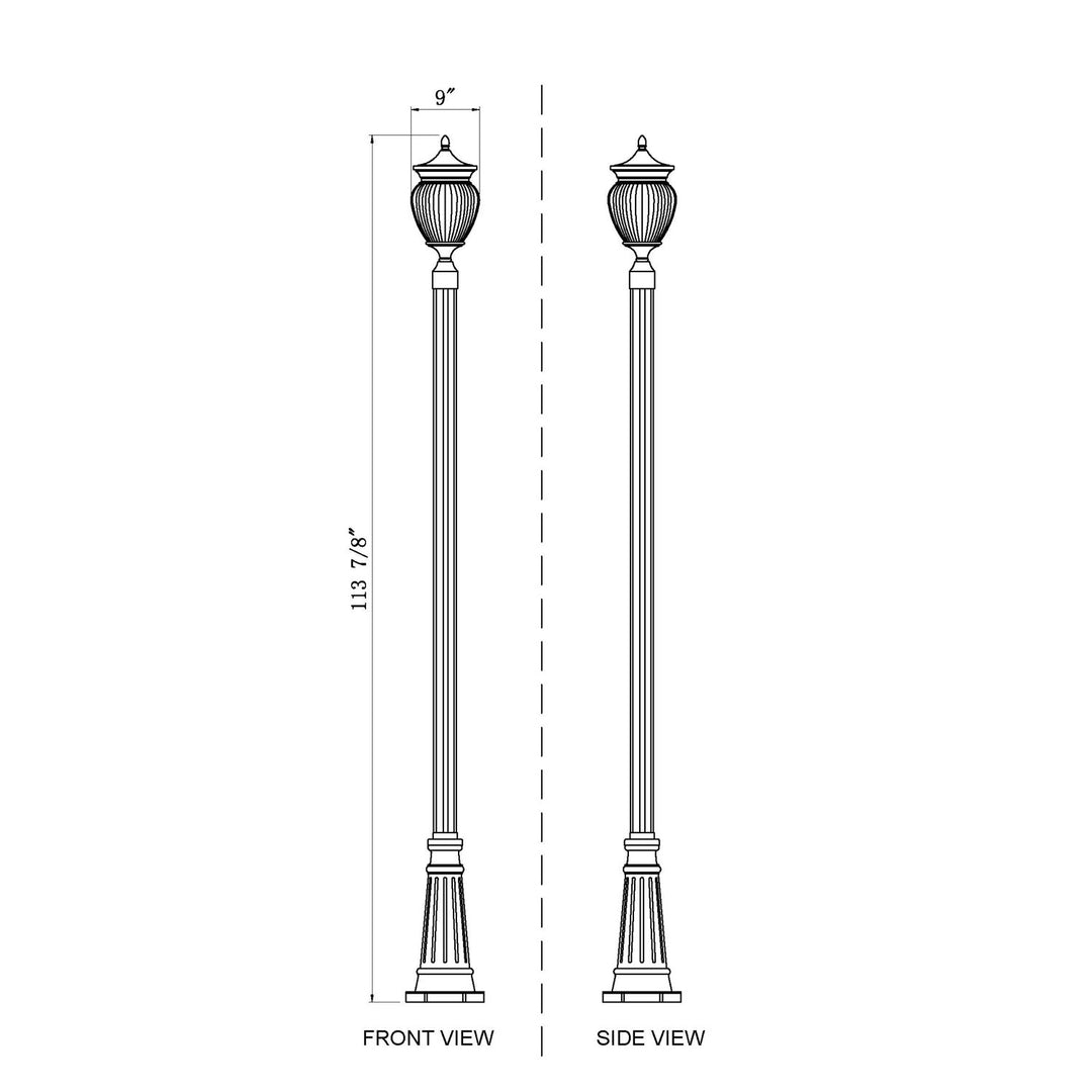 3 Light Outdoor Post Mounted Fixture