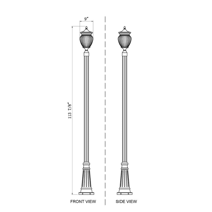 3 Light Outdoor Post Mounted Fixture