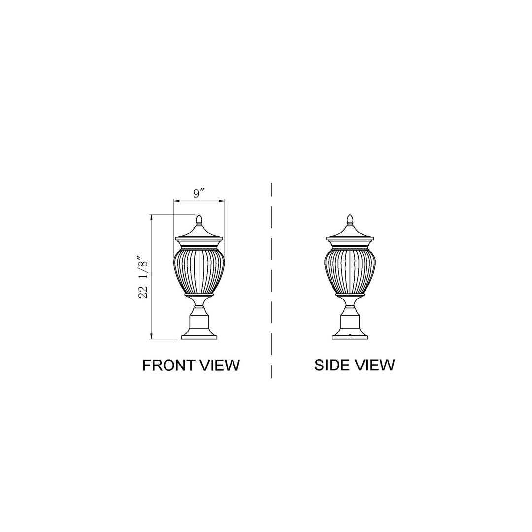 3 Light Outdoor Pier Mounted Fixture