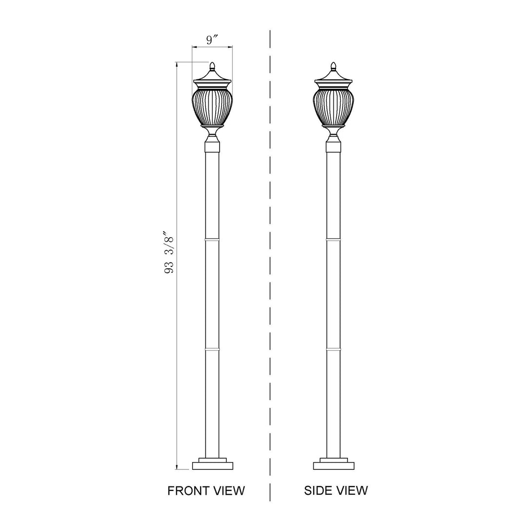 3 Light Outdoor Post Mounted Fixture