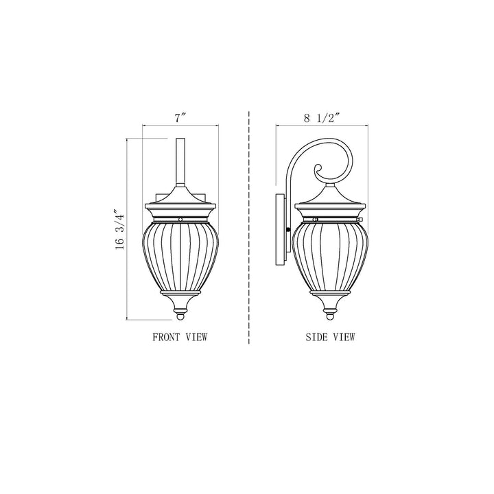 1 Light Outdoor Wall Light