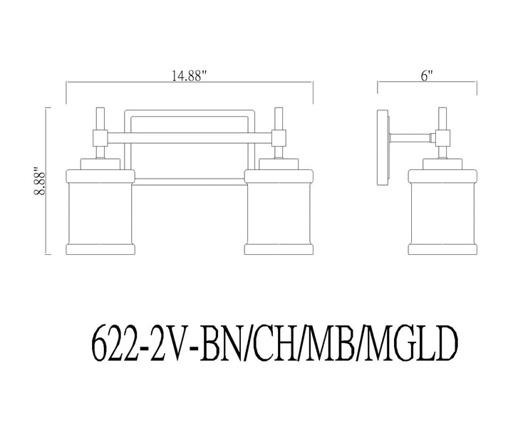 2 Light Vanity