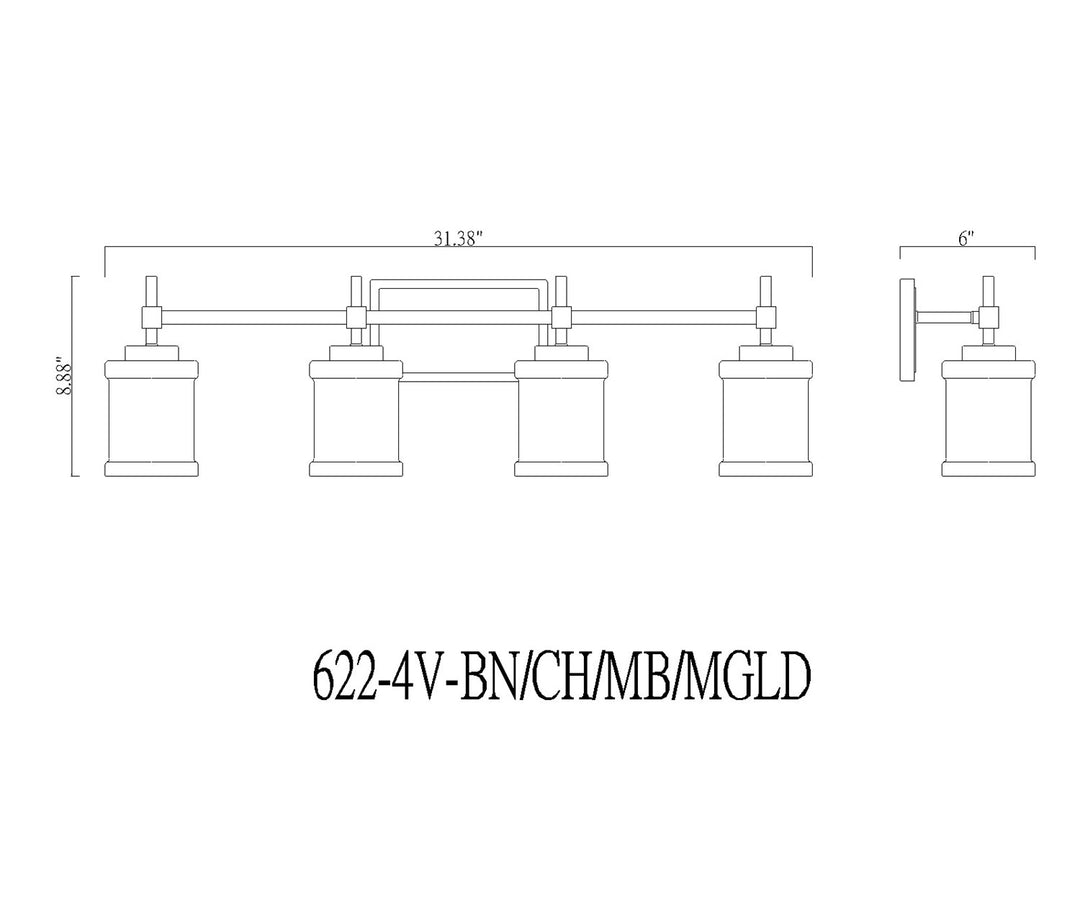 4 Light Vanity