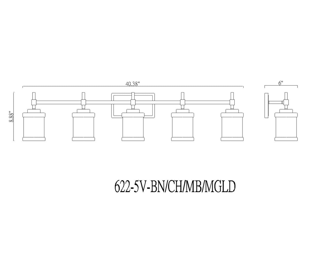 5 Light Vanity