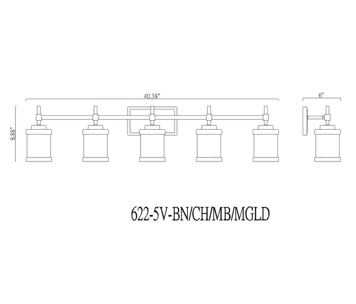 5 Light Vanity