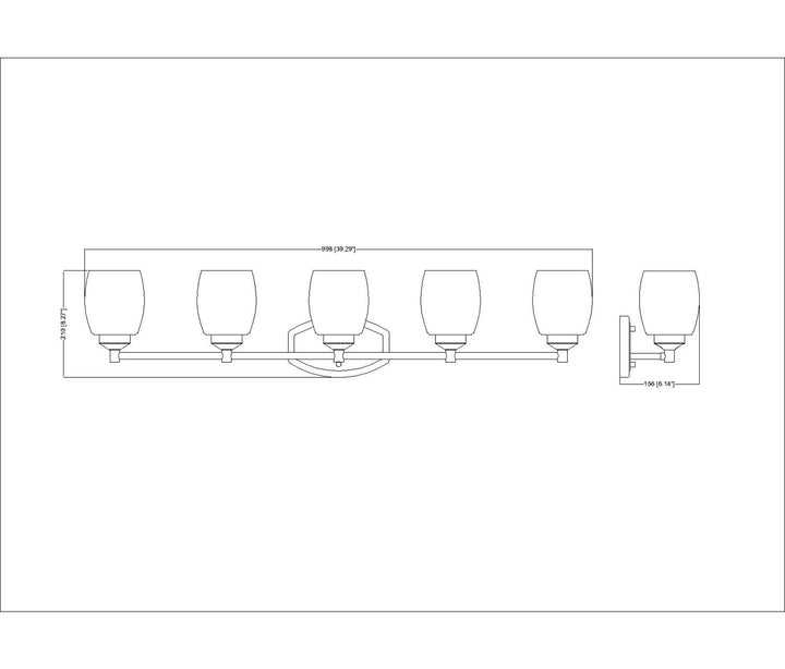 5 Light Vanity