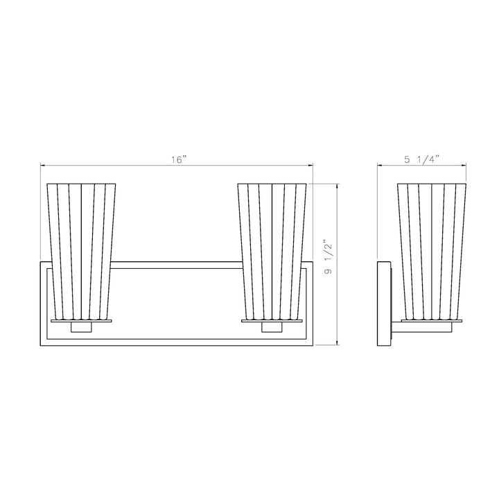 2 Light Vanity