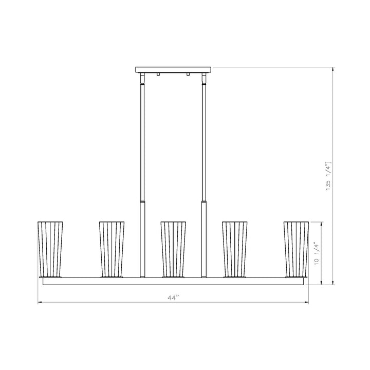 5 Light Linear Chandelier