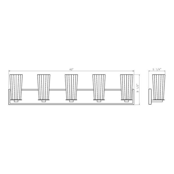 5 Light Vanity
