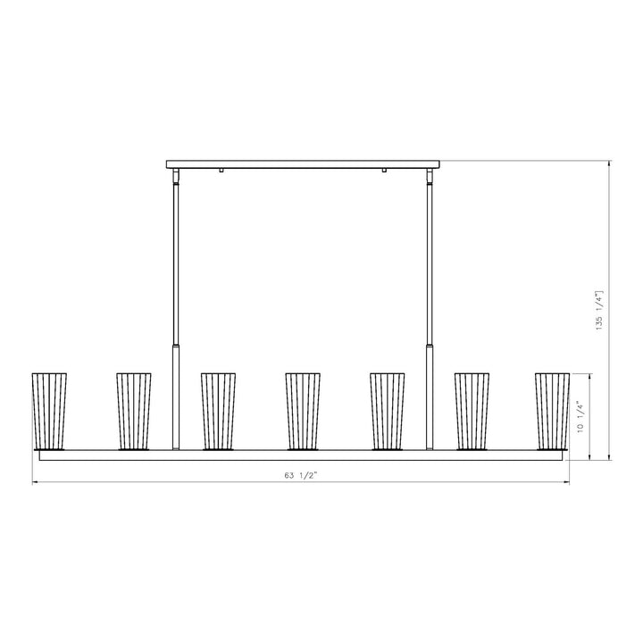 7 Light Linear Chandelier