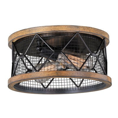 13-in Flush Mount Ceiling Light Oil Rubbed Bronze and Burnished Teak by Vaxcel International