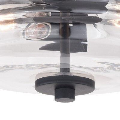 13 in. Flush Mount Matte Black