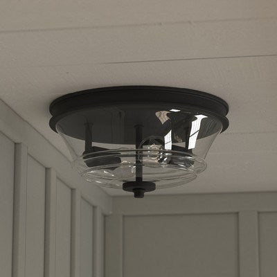 13 in. Flush Mount Matte Black