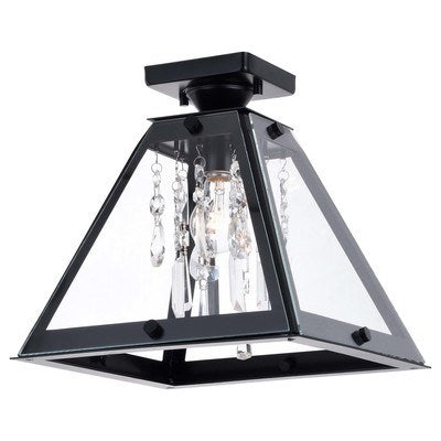 12.5 in. W Semi-Flush Mount Matte Black by Vaxcel International