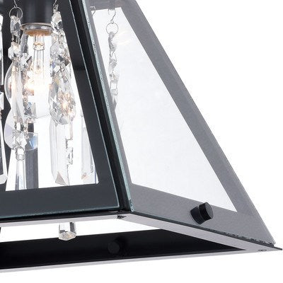 12.5 in. W Semi-Flush Mount Matte Black