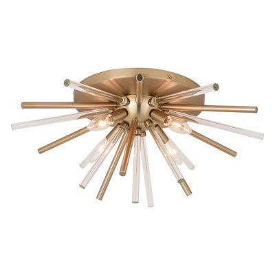 22.5-in. 4 Light Flush Mount Natural Brass by Vaxcel International