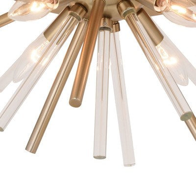 22.5-in. 4 Light Flush Mount Natural Brass