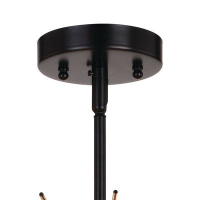 24-in. 6 Light Semi-Flush Mount Matte Black