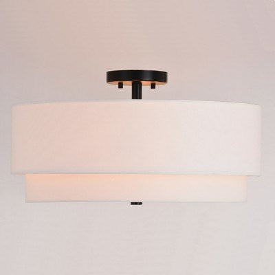 20.5-in. 4 Light Semi-Flush Black