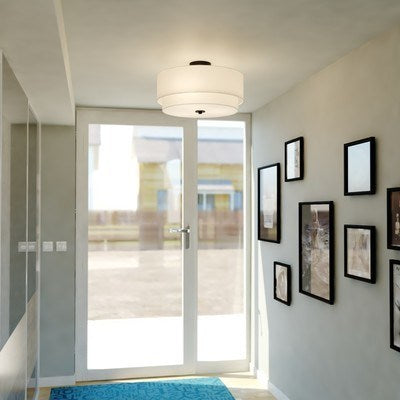 20.5-in. 4 Light Semi-Flush Black