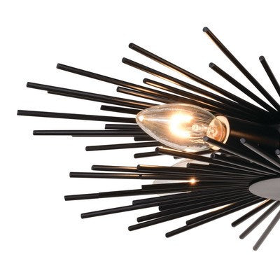 16-in. 4 Light Semi-Flush Mount Matte Black