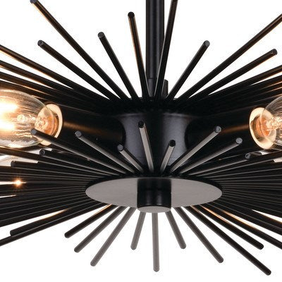 16-in. 4 Light Semi-Flush Mount Matte Black